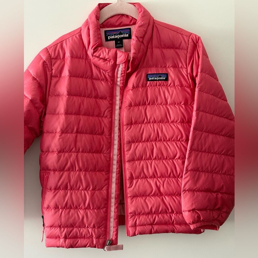 Patagonia Kids Bright Pink Puffer Coat